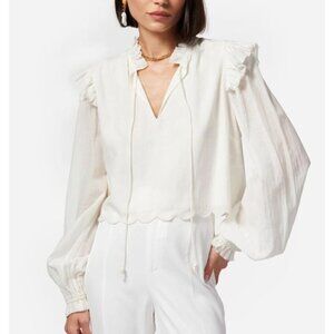 NWT Cami NYC Tiana Long-Sleeve Blouse White Size M